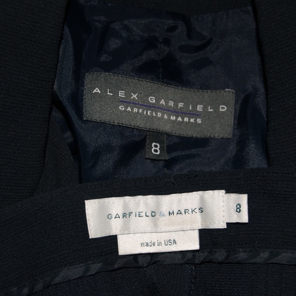 GARFIELD & MARKS Navy Blazer Jacket+Pant Suit sz 8 - Picture 7 of 8